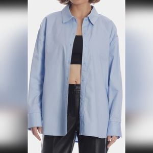 Light Blue Oversized Boyfriend Blouse